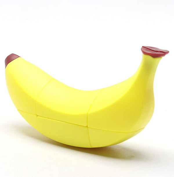 3D Fruit Cube 3×3 Magic Speed Cube, Children's Educational Puzzle Cube Brain Teaser (Banana)