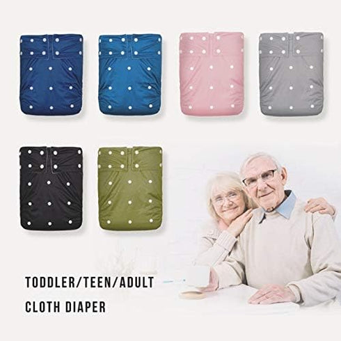 3-Pack 4-Layer 48.5 19 cm Kawaii Adult/Women/Teen Reusable Cloth Diaper Insert, Incontinence, Pregnancy, Childbirth