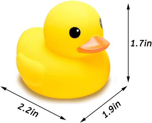 CICITOYWO 10pcs Yellow Rubber Ducks, Preschool Bath Toys Bathtub Floating Squeaky Duckies Gift for Baby Shower Infants