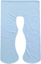 SHOWERORO U-Shape Pregnancy Pillow Case Soft Sky Blue Maternity Support Cover Washable