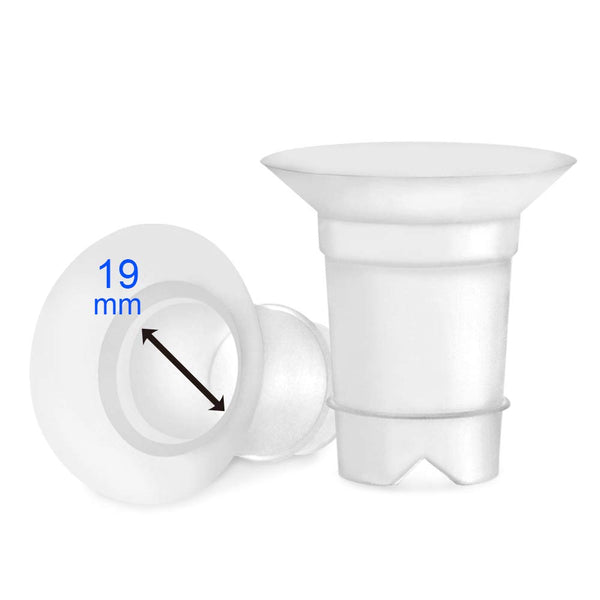 Maymom 19 mm Flange Inserts for Medela, Spectra 24 mm Shields/Flanges, 2pc/Each, Compatible with Medela Freestyle