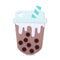 Baby Silicone Teether, BPA Free Soft Chew Toys for Infant Teething Pain Relief (Bubble Tea)