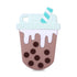 Baby Silicone Teether, BPA Free Soft Chew Toys for Infant Teething Pain Relief (Bubble Tea)
