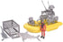Set Playset, 4-Piece Set 15394 Wild Republic E-Team X Shark Action Figure, Shark, Boat, Diving Cage, Gifts for Kids