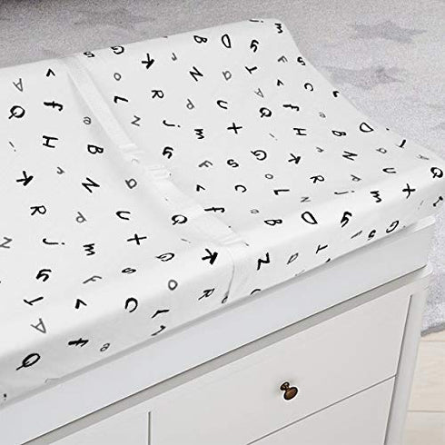 100% American Baby Company Printed Cotton Knit Fitted Contoured Changing Table Pad Cover/Sheet - Compatible with Mika
