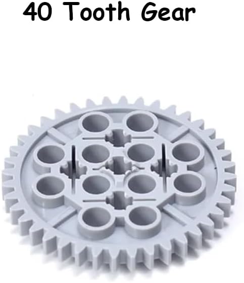 16PCS MOC Technical Gears Pack Compatible with Stnadard Building Block Assortment Kit 8/16/24/40 Tooth Gear