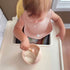 Ginbear Baby Bowls with Suction, Silicone Bibs, Baby Feeding Spoons, Baby Led Weaning Supplies, Almond, Ages 6 Months+