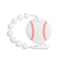 Baby Sports Ball Teething Toys, Food Grade Silicone Teether with One-piece Pacifier Clip Holder, Teething Pain Relief