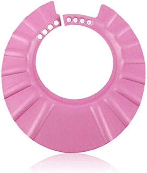 Baby Safe Shampoo Shower Cap Hat - Soft Bathing Protection Wash Hair Shield for Kids (Pink)