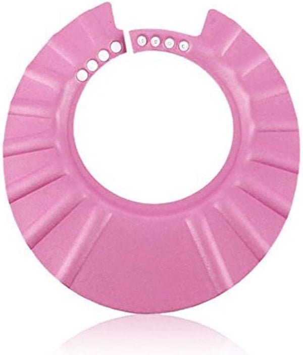 Baby Safe Shampoo Shower Cap Hat - Soft Bathing Protection Wash Hair Shield for Kids (Pink)