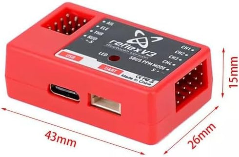 V3 V3 Fms RC Airplane Reflex Mini Gyro Flight Control System for Remote Control Aircraft Plane Reflex Stable Flight