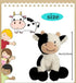 NatureMan 9 inches Cow Stuffed Animal Simulation Soft Plush Cute Cow Doll for Boys Girls Great Birthday Gift