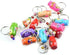 Toyvian 12PCS Nesting Dolls Key Chains, Wood Matryoshka Russian Dolls Key Rings Charms