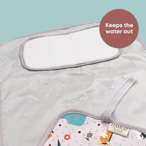 Hamur Home Portable Changing Pad Waterproof, Washable & Easy Wipe Clean, Foldable Travel Baby Changing Mat for Diaper
