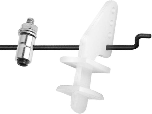 HobbyPark 20pcs Nylon Control Horns, 20x11mm + Clevis + Pushrod Connector Linkage Stopper for RC Airplane