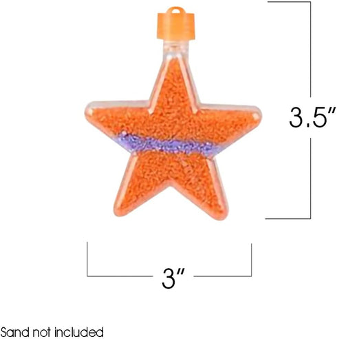 ArtCreativity Star Sand Art Bottle Necklaces, Pack of 36, Sand Art Craft Kit with Shaped Bottles, Party Supplies for