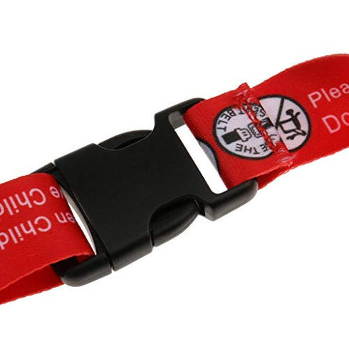 Hooshing Kids Baby Safety Seat Belt - Adjustable Supermarket Shopping Cart Belt, Chair Seat Belts Red
