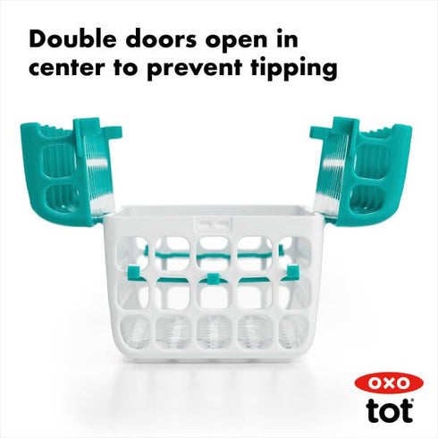 Teal OXO Tot Dishwasher Basket for Baby Bottle Parts & Accessories