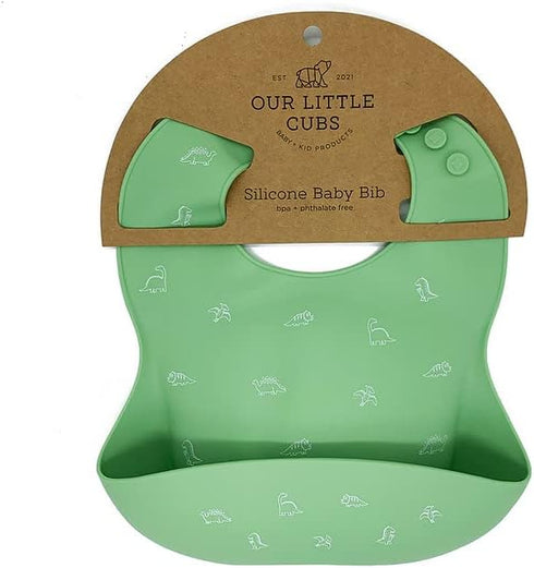 Silicone Baby Bibs, Adjustable Fit Waterproof Bibs for Baby Eating Supplies and Feeding