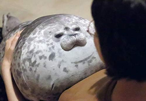 MerryXD Chubby Blob Seal Pillow, Cute Ocean Large Stuffed Cotton Plush Animal (23.6 in)