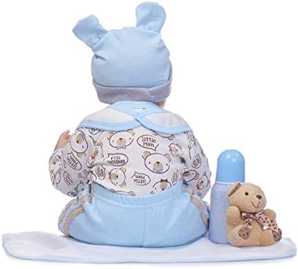 Reborn Baby Doll Clothes Boy - 5pcs for 17-18 Inch Reborn Doll, Blue Outfit Set