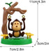 1Pc Green Solar Dancing Animal Ornament - Cute Solar Monkey Swinging Bobble Dancer for Car Dashboard Decoration