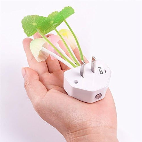 2 Pack Sensor LED Night Lights - Color Changing Plug-in Mushroom Dream Bed Lamp for Kids and Adults