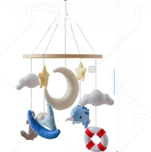 GOODMOM Baby Mobile for Crib, Astronaut Crib Nursery Mobile for Boys Girls, Handmade