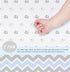 OptimaBaby 2 Count Elephant Chevron Fitted Crib Sheets, Blue