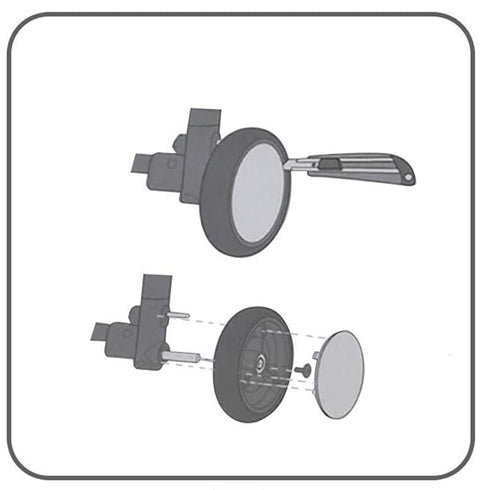Stroller Bearing Wheel, Rear Wheel Replacement for Babyzen YOYO YOYO+ 6+