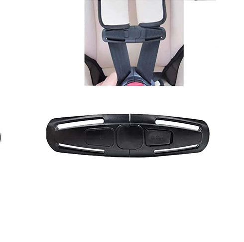 Black Universal Child Seat Chest Harness Clip, Baby Seat Safety Belt Clip Buckle, Adjustable Guard for Kids