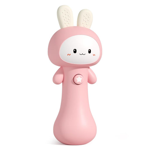 VKTEN Bunny Baby Rattle Toy with Light & Sound Interactive Teething & Sensory