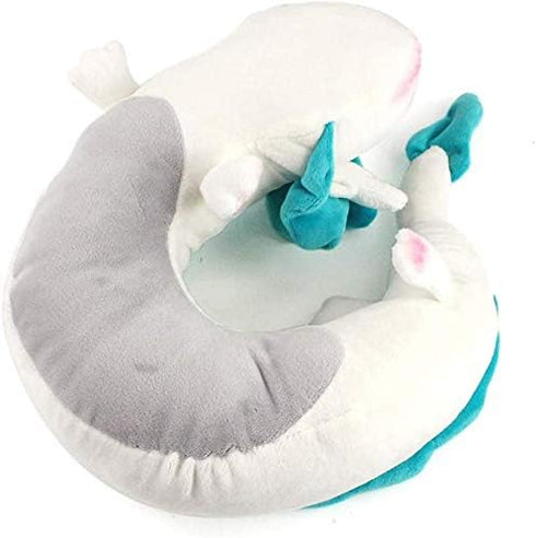 Dragon Neck Pillow - Cute Haku Anime Plush Doll Toy with Sleeping Eye Mask for Kids Travel Gift