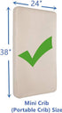 Satin Fitted Crib Sheet for Baby Girls, Boys, Toddler Bed, Daybed, Retains Hair Moisture (Ice Princess, Mini Crib Sheet)