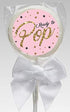 Ready to Pop Stickers for Baby Shower | Faux Glitter Popcorn Stickers | Pink, 1.67" | For Boy and Girl