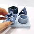 Baby Step Silicone Shape Sorter Puzzle for Toddlers 6-24 Months, Montessori Educational Toy, Blue