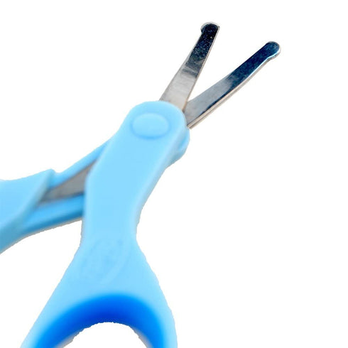 Chicco Nail Scissors for Babies, Stainless Steel with Curved Blades, Protective Case, Non-Slip Handle