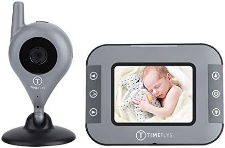 TimeFlys Video Baby Monitor with Camera and Audio C240v 2.4" Screen, Auto Night