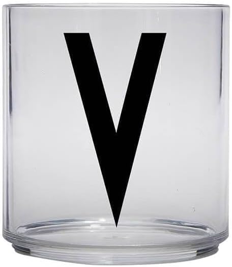 Design Letters Tritan 6 Oz Dinnerware Cups for Kids A-Z, Unbreakable Tableware, Stackable Toddler Drinking Cup, BPA/BPS