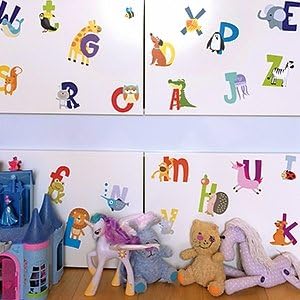 ABC Wall Decals - Alphabet Educational Animal Stickers for Classroom Decor - Playroom Decals for Kids