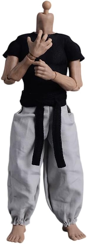 1/12 Scale Male Clothes, Men's Tight Short Sleeves Pant Warrior Combat Suit for 6inch Action Figure