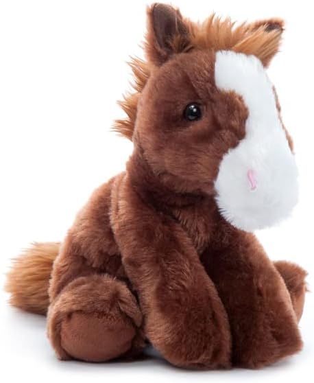 The Petting Zoo Floppy Horse Stuffed Animal Plushie, 9 inches Horse Plush Toy Gifts for Kids