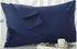 Travel Pillowcase Set of 2, 14X20, 500 Thread Count Egyptian Cotton, Navy Blue Solid with Zipper Closer