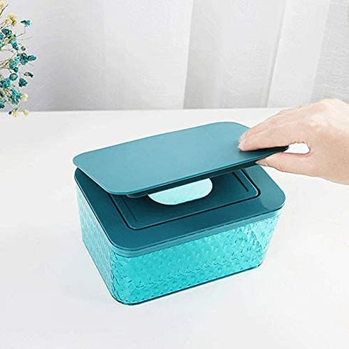 yuanxue Clear Wet Wipes Box, Wet Dry Tissue Box Cover Holder, Facial Tissue Storage Box Baby Wipes Fresh Dispenser