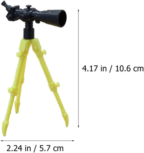 NUOBESTY 12Pcs Miniature Telescopes with Tripod, Dollhouse Mini Telescope Model Toys for Educational Decor (Random
