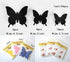 24pcs 3D Butterfly Removable Mural Stickers - Halloween Wall Stickers Decal for Home and Room Decoration (Black-24pcs)