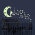 Moon Glow in Dark Wall Stickers, Benbo Fairytale Fairy and Stars Vinyl Decals for Nursery Home Decor