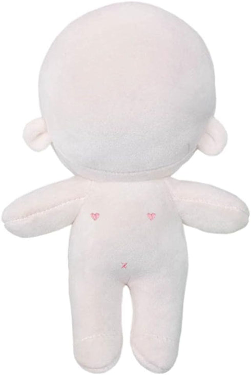 niannyyhouse 7.8in Plush Doll with Embroidery, Humanoid Stuffed Toy with Dress Up Normal Body & Wearable Clothing