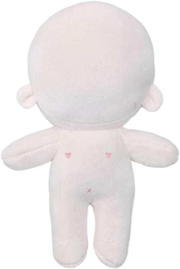 niannyyhouse 7.8in Plush Doll with Embroidery, Humanoid Stuffed Toy with Dress Up Normal Body & Wearable Clothing