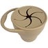 BraveJusticeKidsCo. Snack Attack Cup, Collapsible Silicone Container with Toddler and Baby Catcher Lid (Warm Sand)